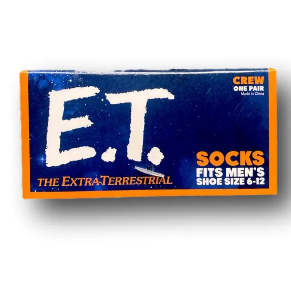 3/$20 E.T The Extra-Terrestrial Movie Funny Novelty Crew Socks - NWT